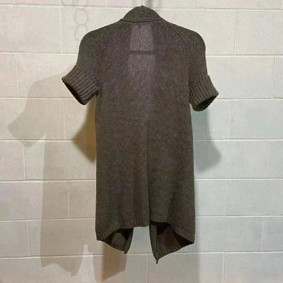 NEW Vince Women's SS Cardigan Sweater XSMALL Brown Wool‎ Blend Draped Open Front - Picture 2 of 13